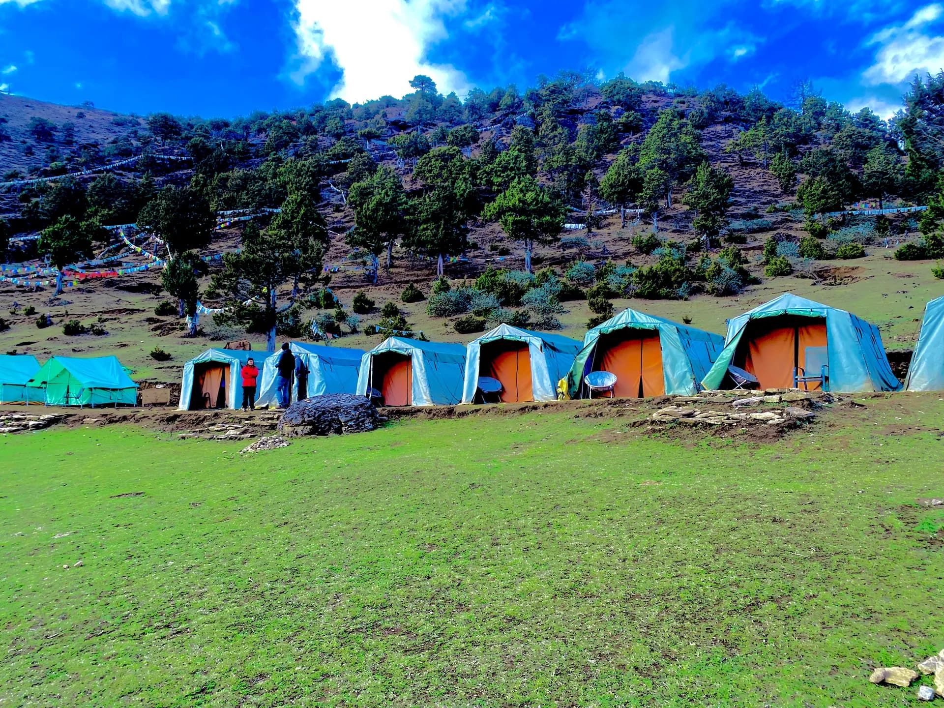 Camping above Paro valley on the Bumdra trail