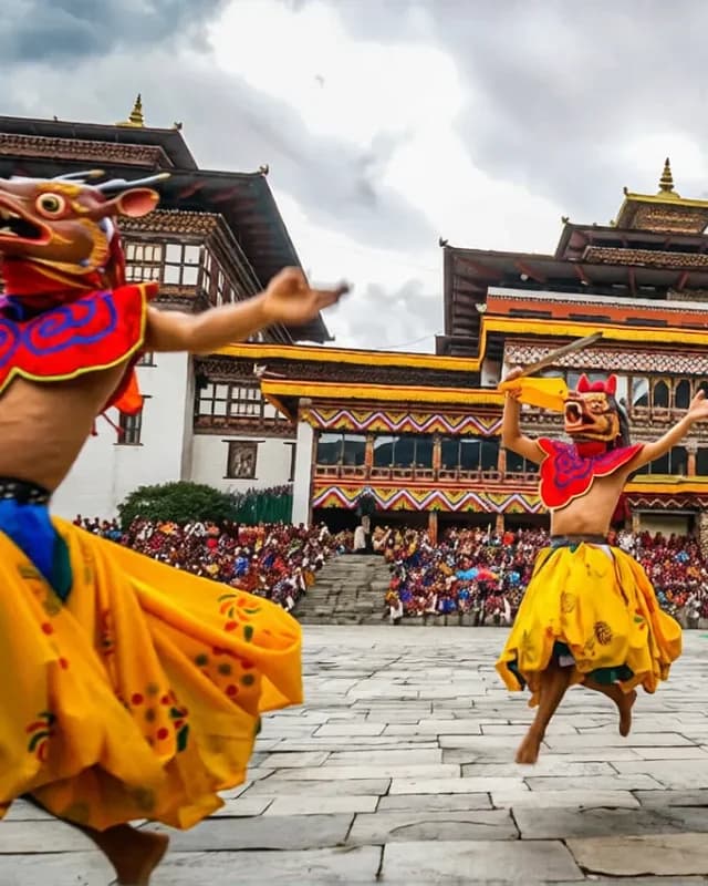 A traveler experiencing Bhutan