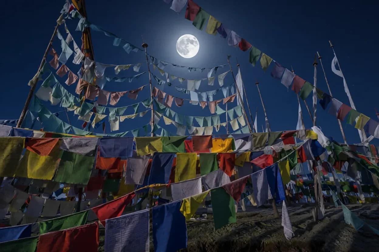 Eastern Bhutan village at dusk