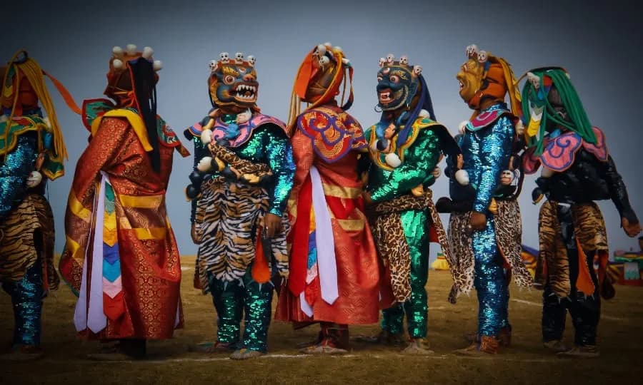 Masked dancer at the Jambay Lhakhang festival