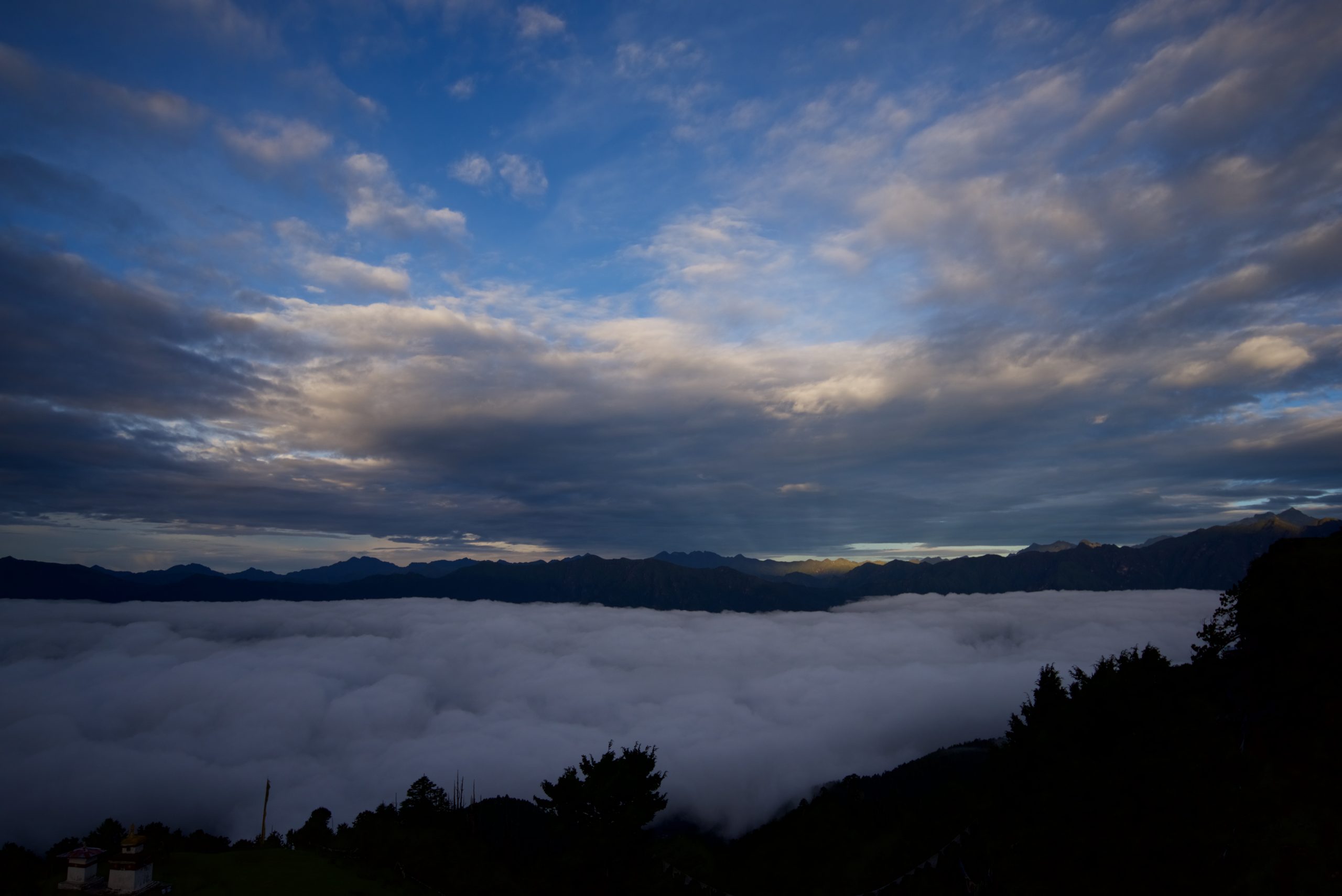 Bhutan above clouds