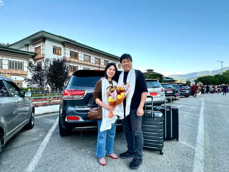 Bhutan Holiday Trips guest reception at airport